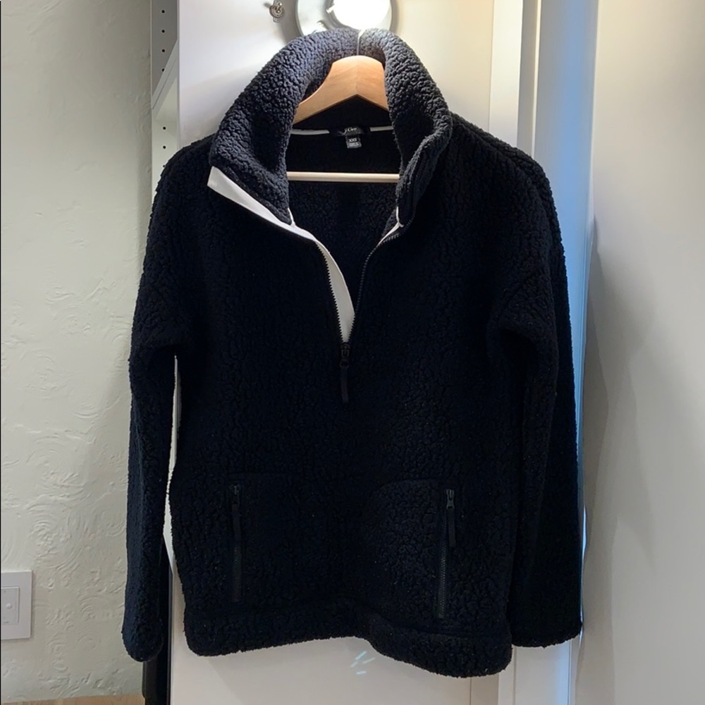 J.Crew Polartec Fleece Half-Zip Pullover, Black